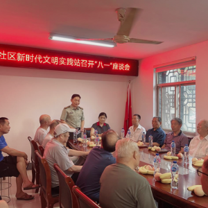 阜紡社區(qū)新文明實(shí)踐站召開“八一”座談會
